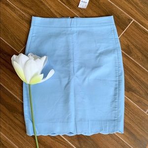 Scalloped J. Crew pencil skirt